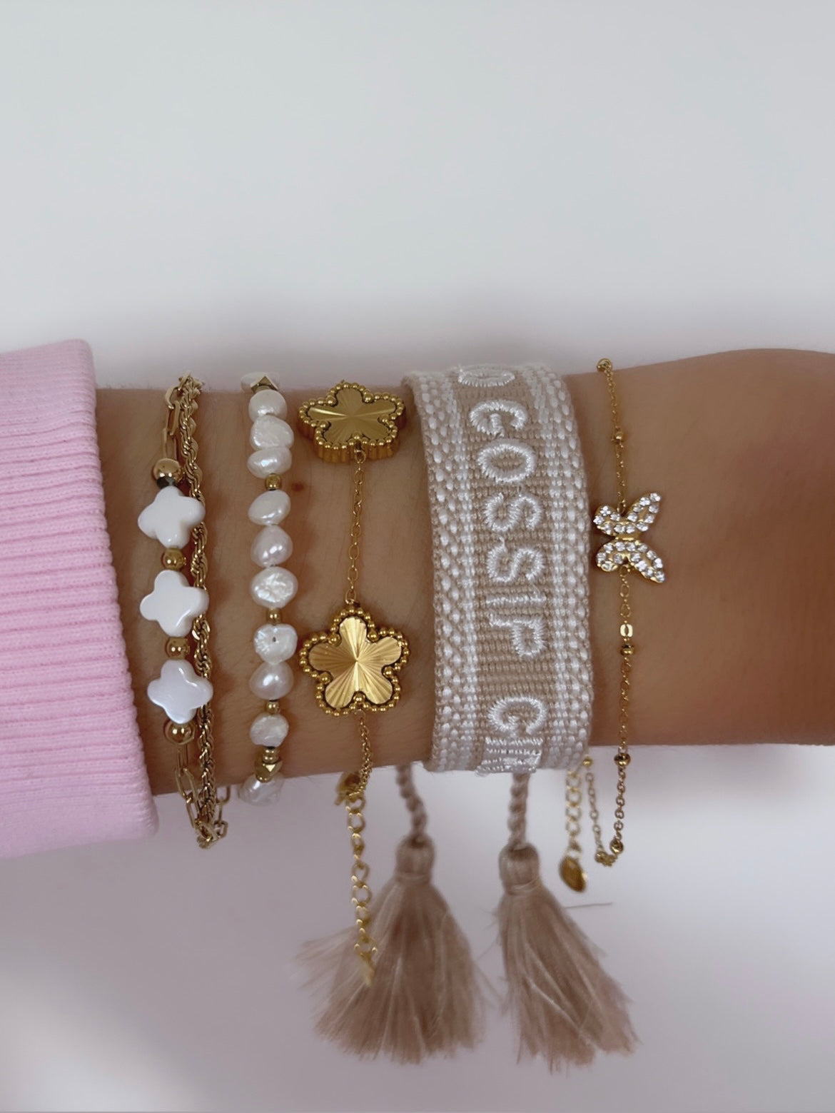 Bracelet « XOXO GOSSIP GIRL » beige