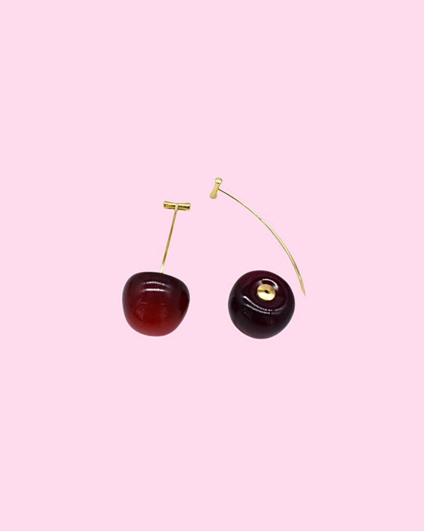 Boucles d’oreilles cerises