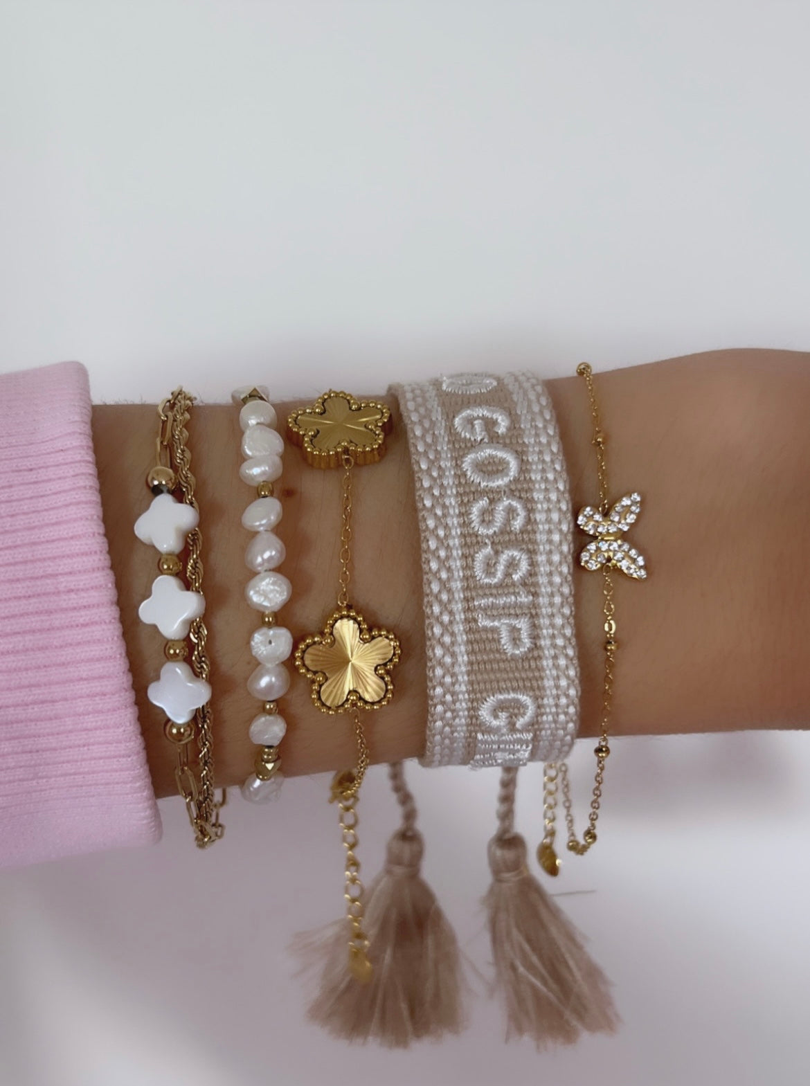 Bracelet « XOXO GOSSIP GIRL » beige