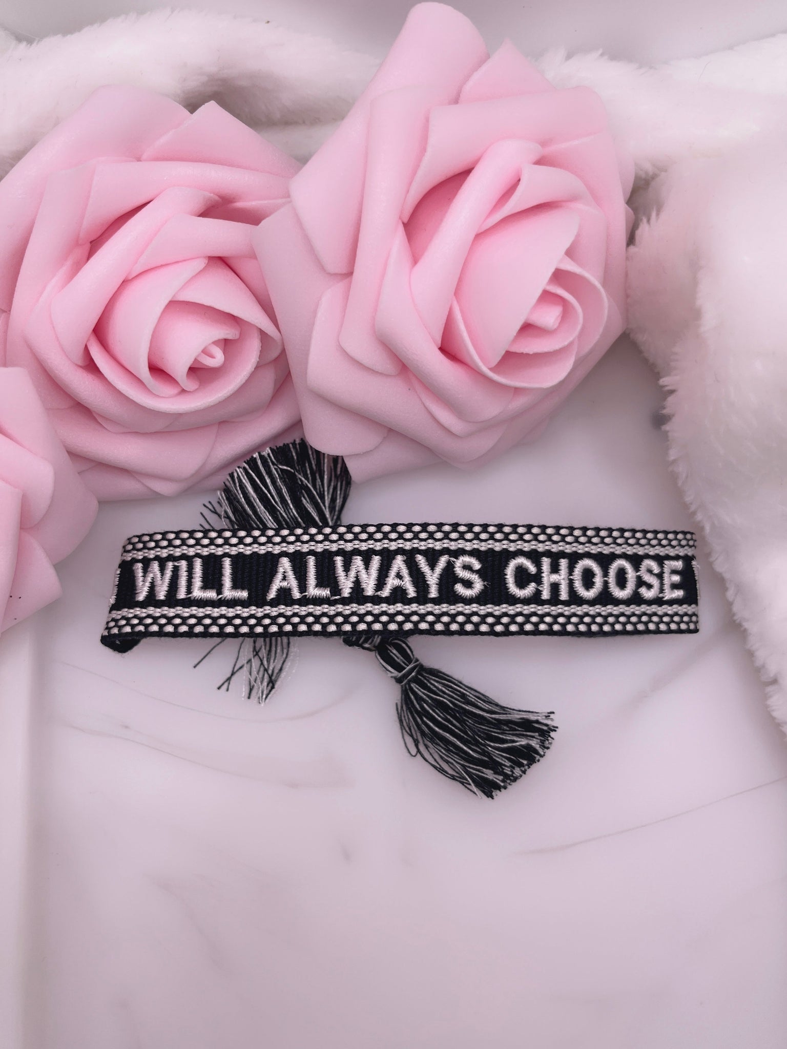 Bracelet « I WILL ALYAYS CHOOSE YOU » Noir