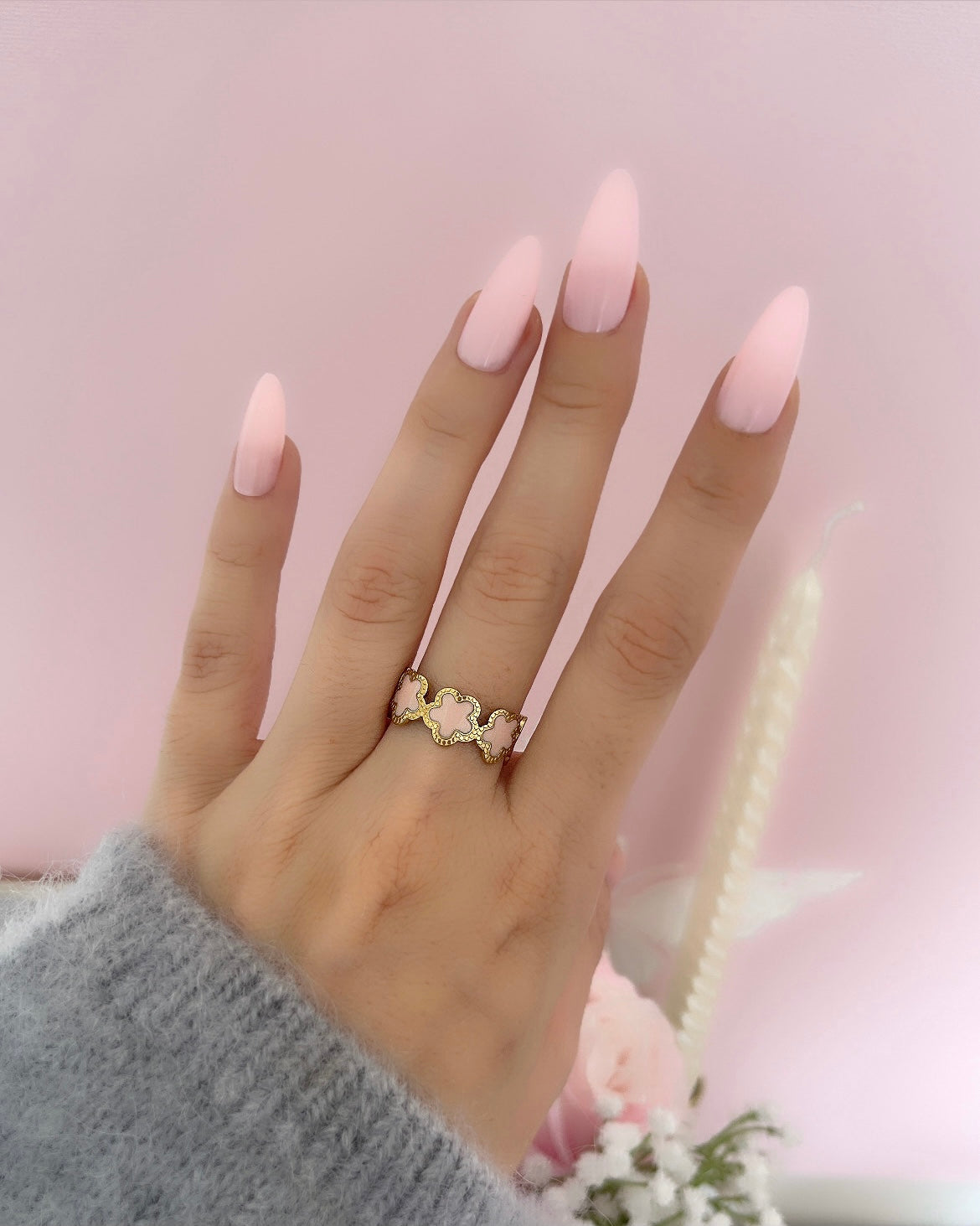 BAGUE ENCHANTÉE ROSE