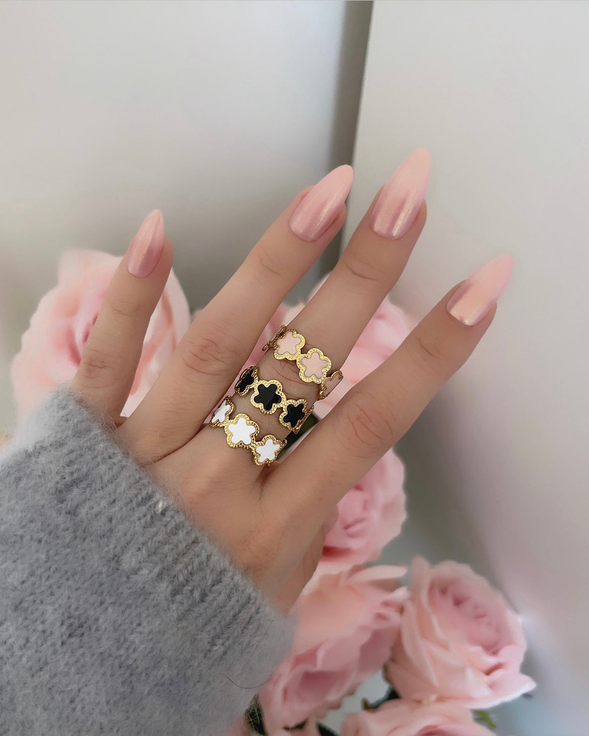 BAGUE ENCHANTÉE ROSE