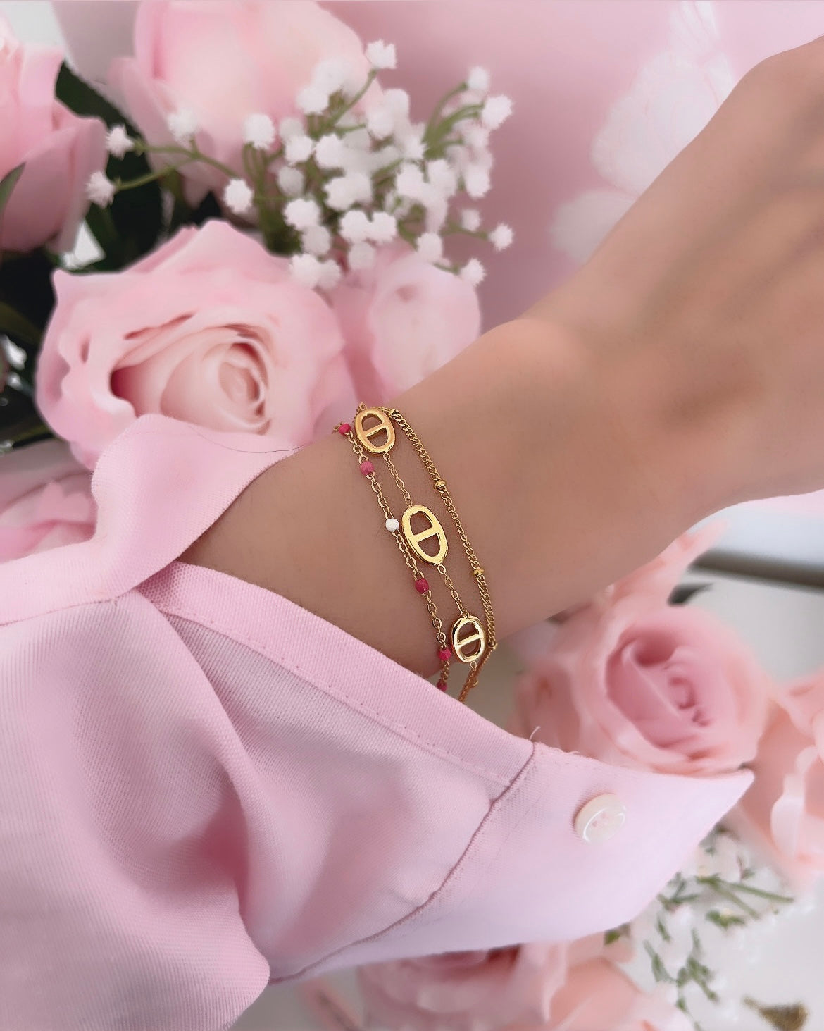 Bracelet « Chloé » rose