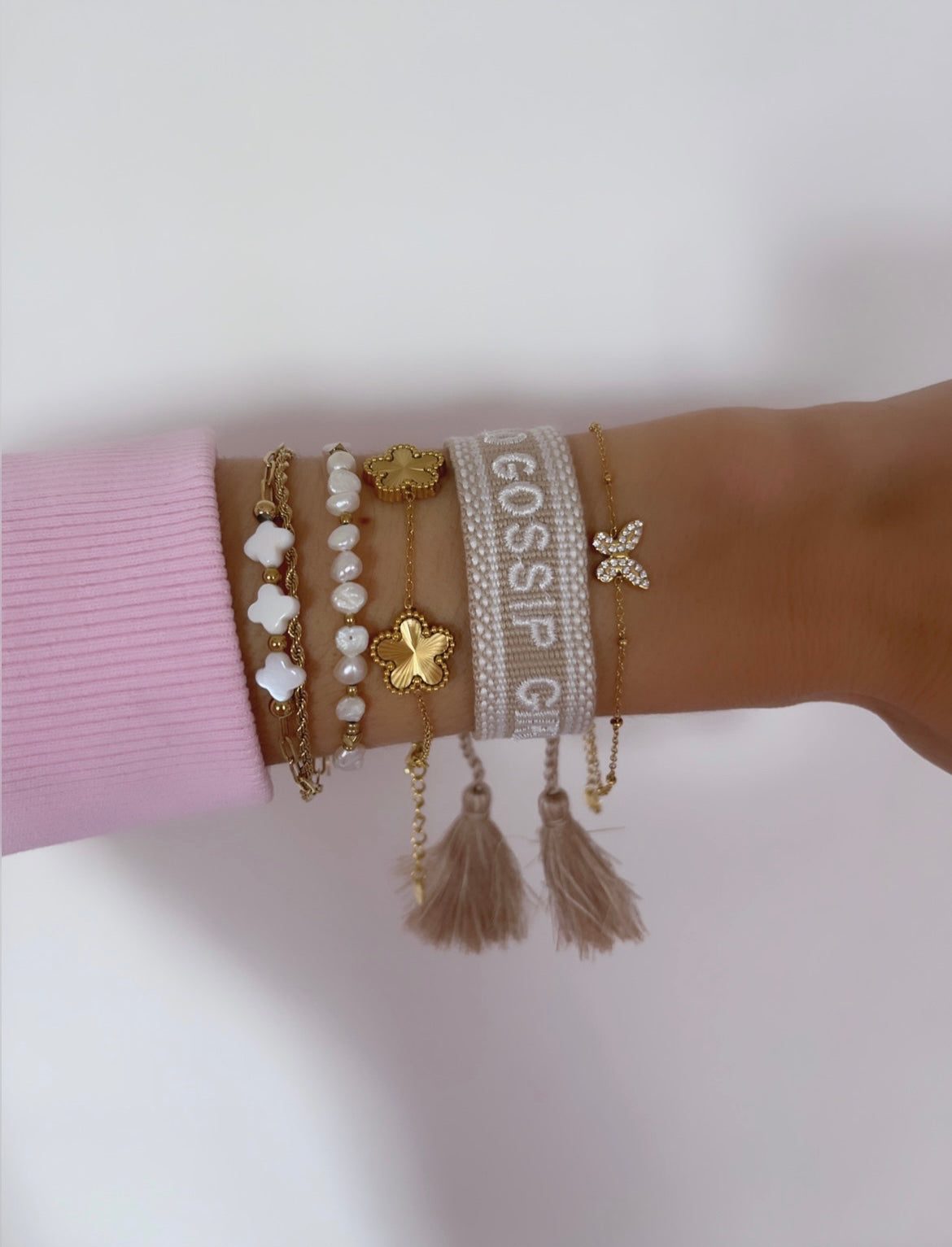 Bracelet « XOXO GOSSIP GIRL » beige