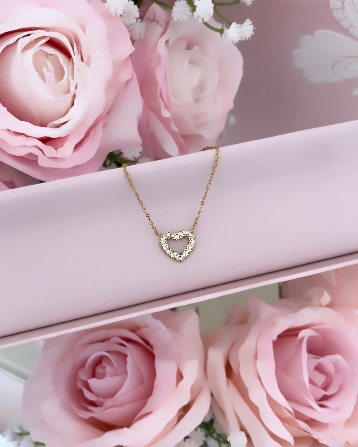 Collier heart diamond