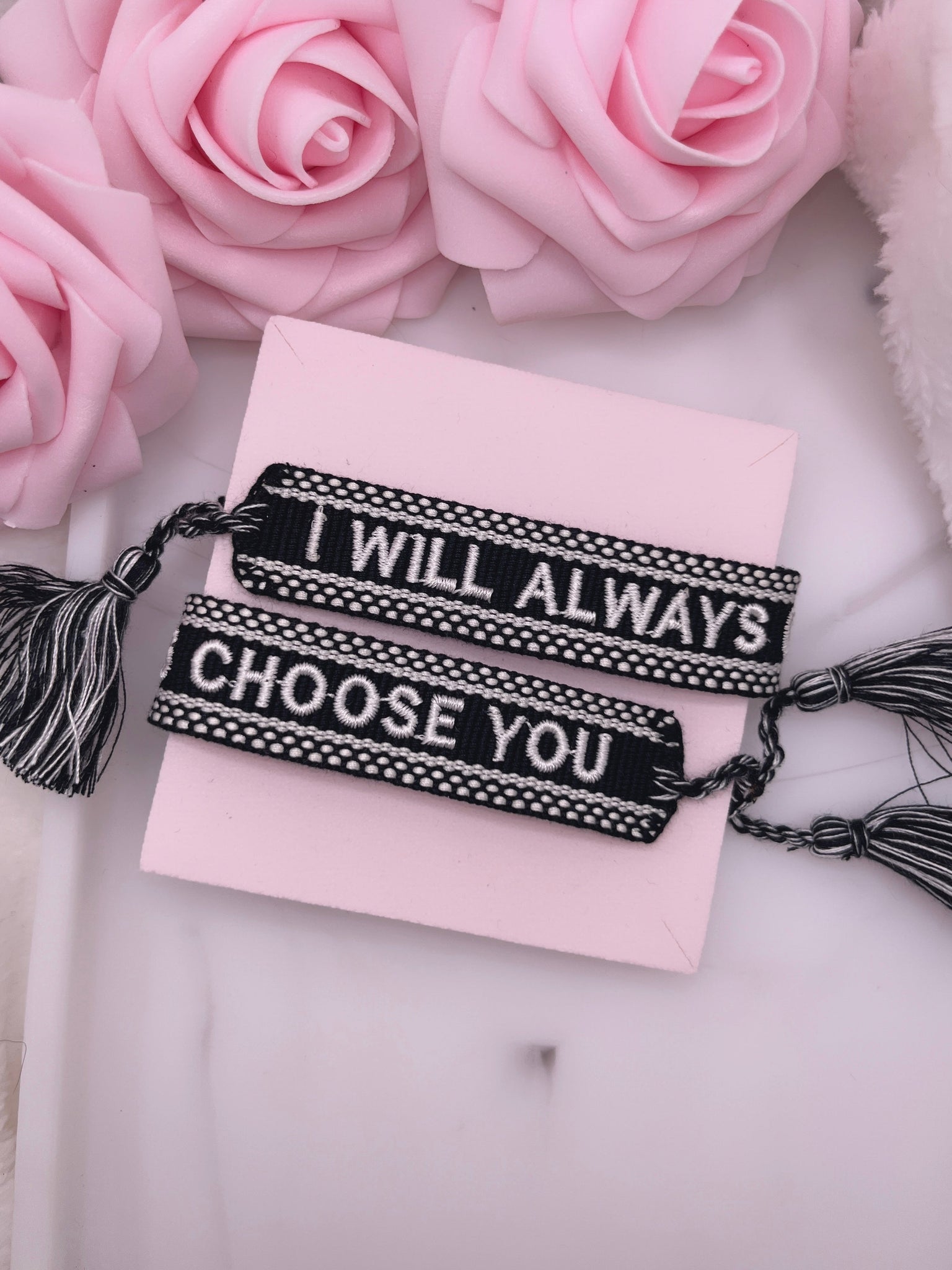 Bracelet « I WILL ALYAYS CHOOSE YOU » Noir