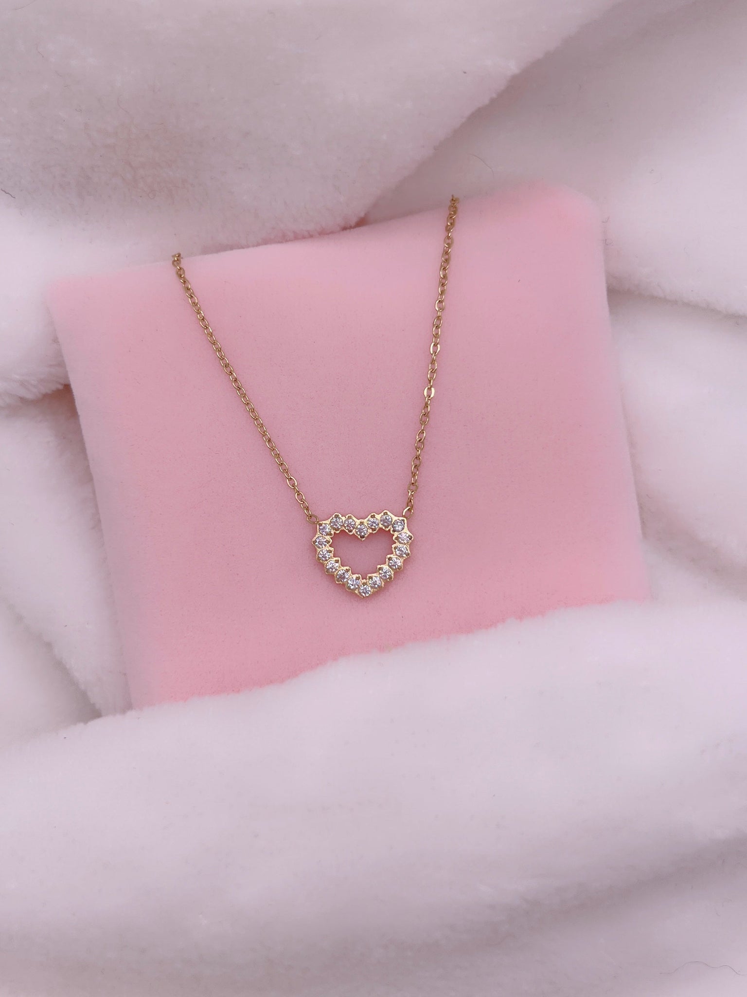 Collier heart diamond